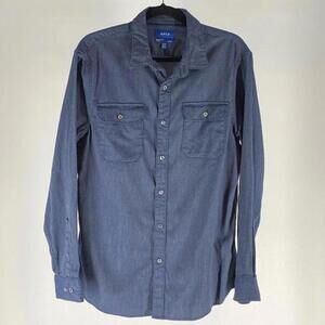Casual Denim Long Sleeve Shirt by AE